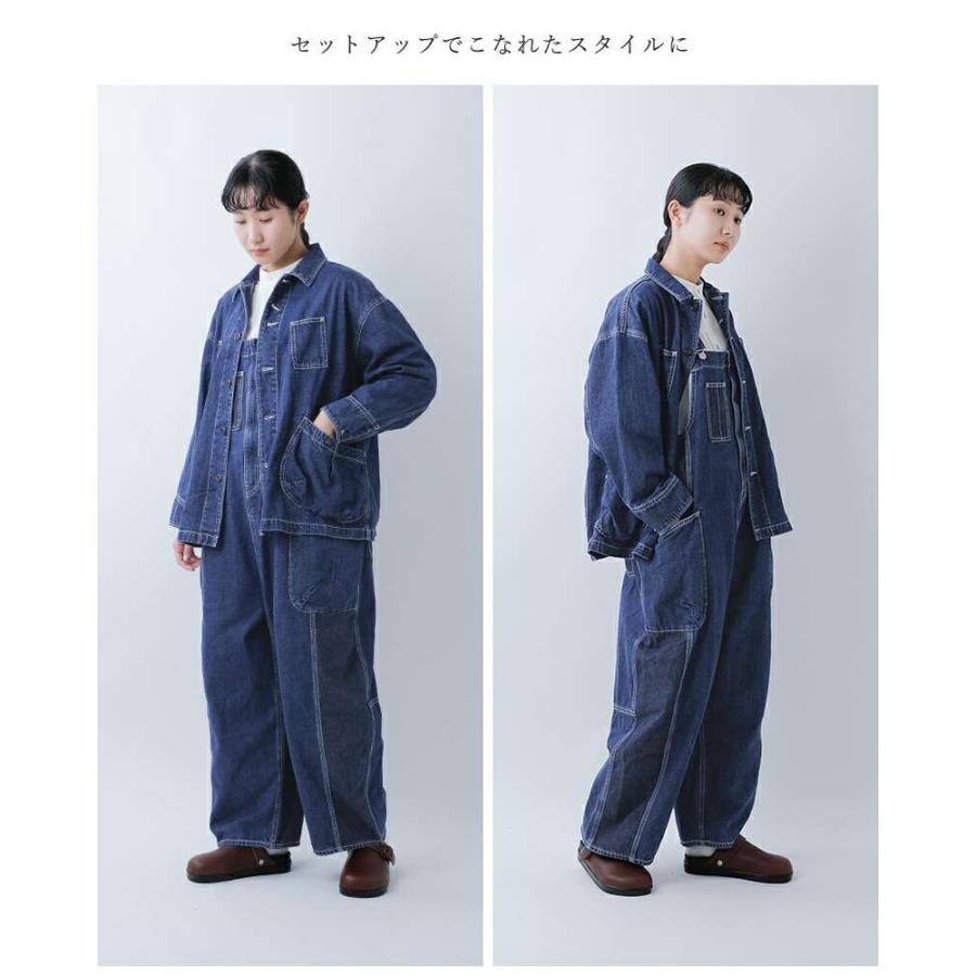 tumugu（ツムグ） ヘリンボーン デニム カバーオール tb25330