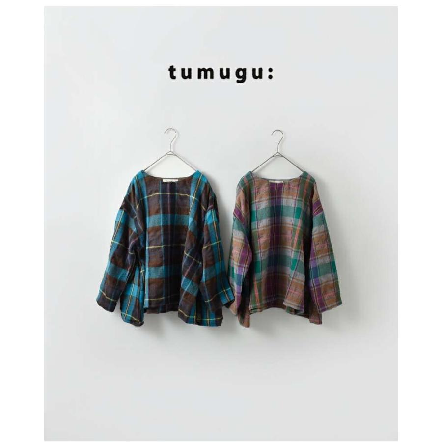 tumugu（ツムグ） セール【40%OFF】ツムグ ウール コットン チェック
