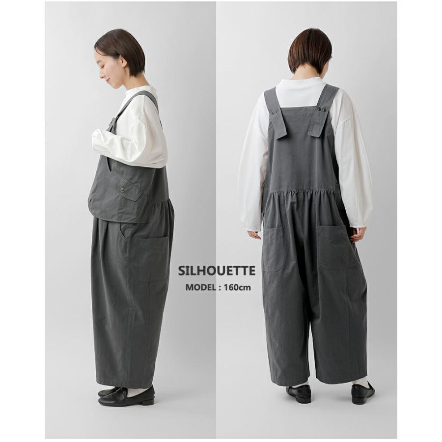 ツムグ tumugu コットン ナイロン サロペット tb25433 レディース  春夏 2026ss新作の画像