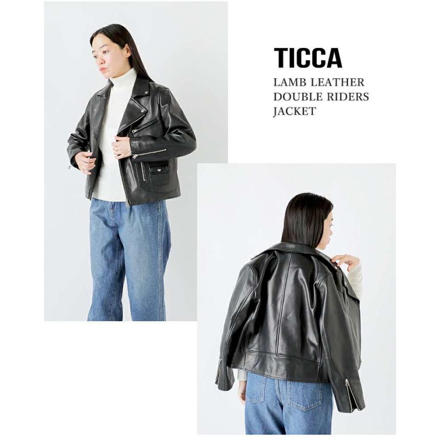 TICCA ティッカ ラムレザー ダブル ライダース ジャケット tbea