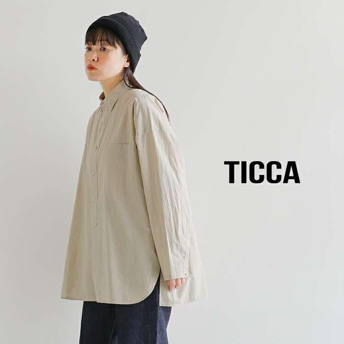 TICCA ハーブスクエアビッグシャツブルゾンUNI/TBEA-113 TICCA ティッカ コットン ハーブ スクエア ビッグ シャツ