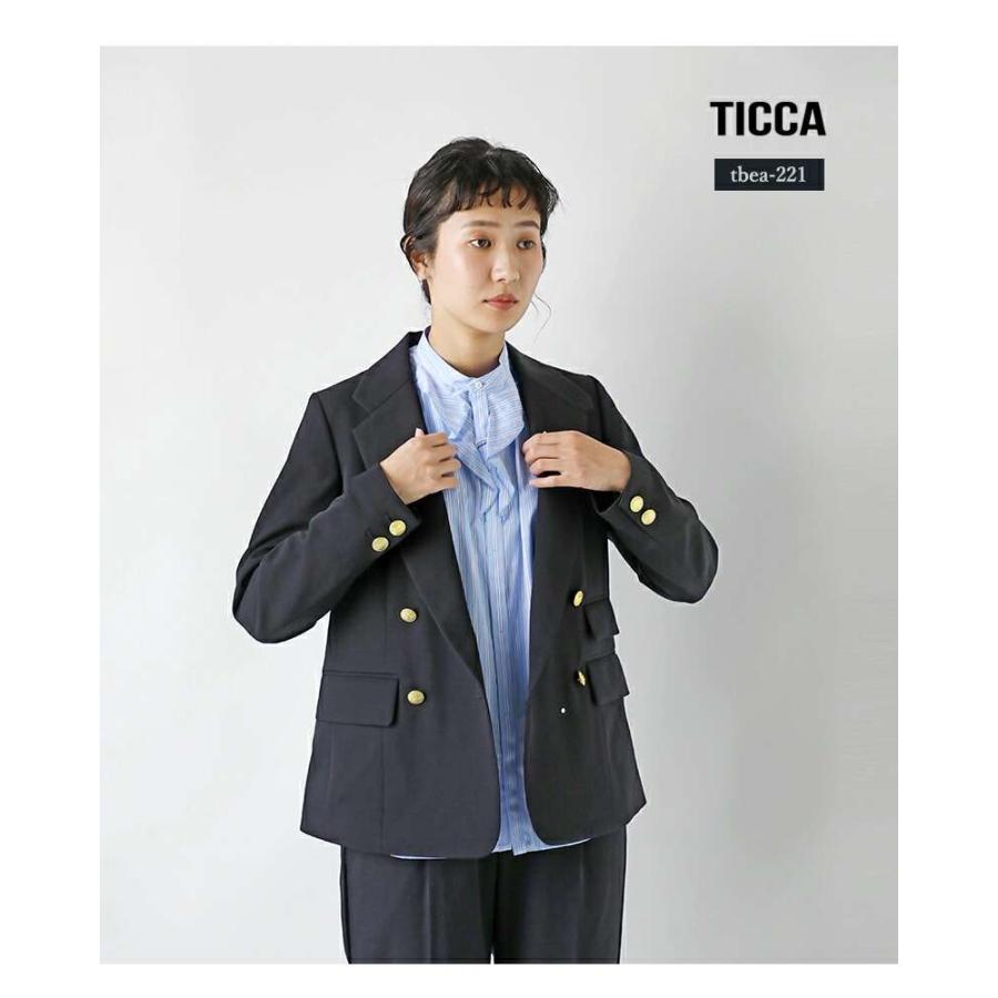 TICCA（ティッカ） ウールサージ ダブル ジャケット tbea-221