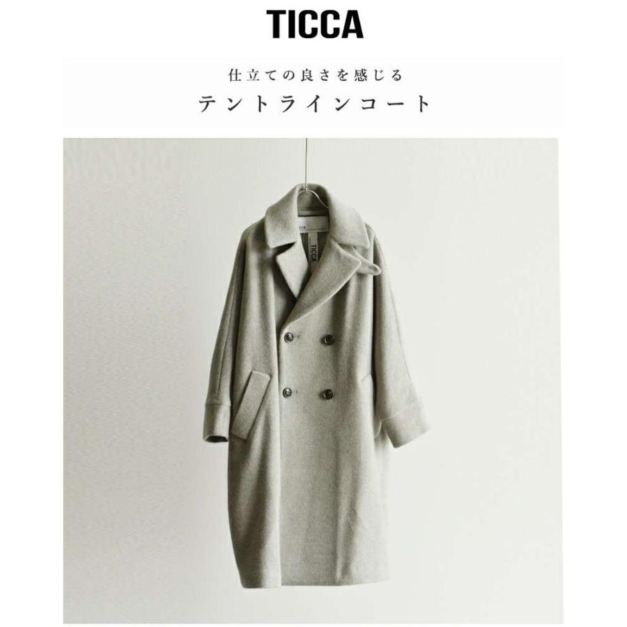 TICCA ティッカ ウール ダブル テント コート tbea-241 2025aw