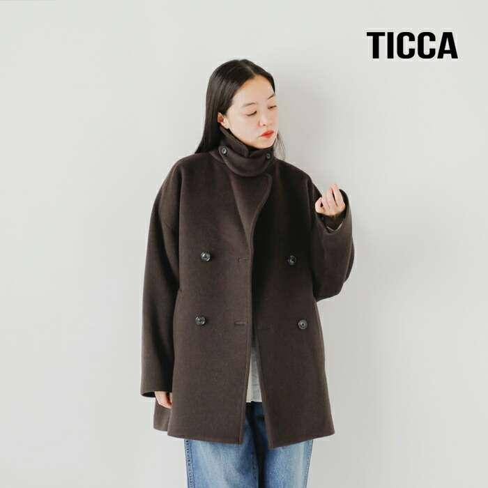 人気色♡TICCA ティッカ　ショート ピーコート　フリーサイズ　キャメル TICCA(ティッカ)のピーコート通販 | 集英社HAPPY PLUS STORE