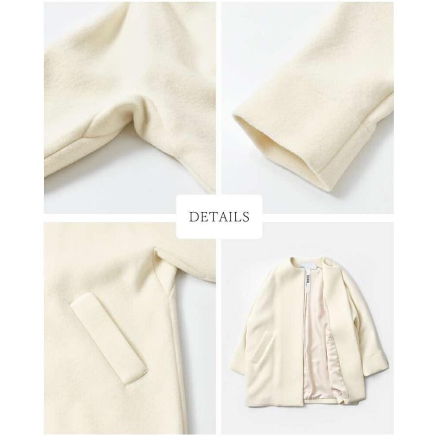 TICCA ティッカ ウール ノーカラー テント コート tbea-244 2025aw新作