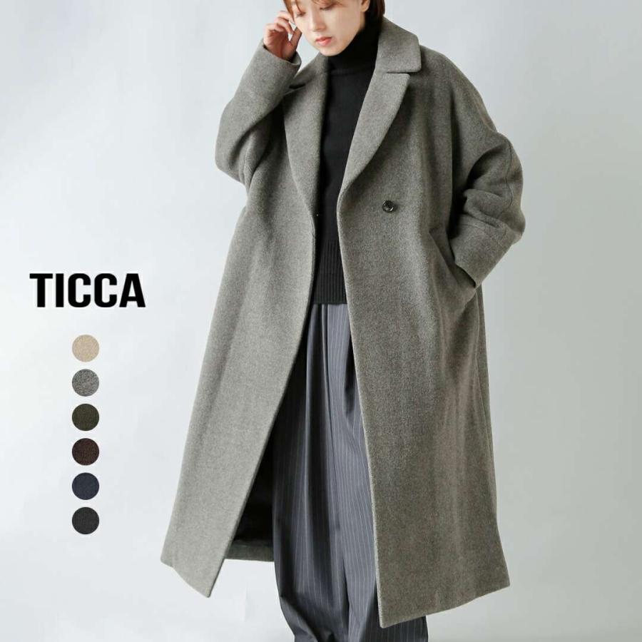TICCA ティッカ テントコート アイボリー 2022年 ウール ロング TICCA ティッカ ロングテントコート アウター TBDA-234 爆買