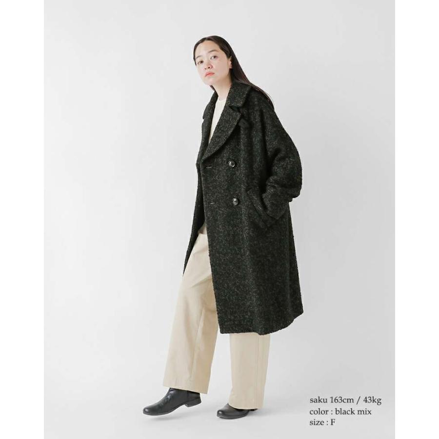 TICCA ブラック ダブルブレストコート TICCA ダブルブレストコート 0243410231 黒 TICCA ダブルブレスト