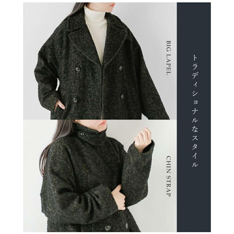 TICCA ティッカ ウール ミックスツイード ピーコート tbea-272 2025aw