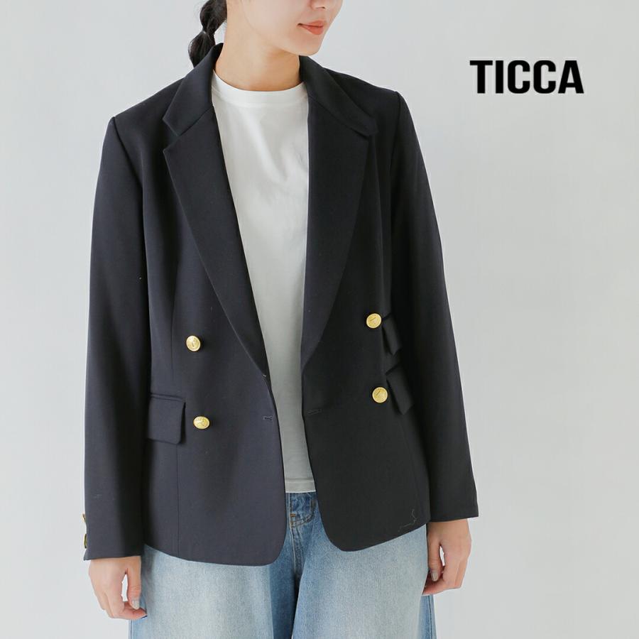 TICCA（ティッカ） ウールサージ ダブル ジャケット tbfa-191