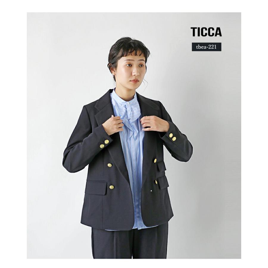 TICCA（ティッカ） ウールサージ ダブル ジャケット tbfa-191