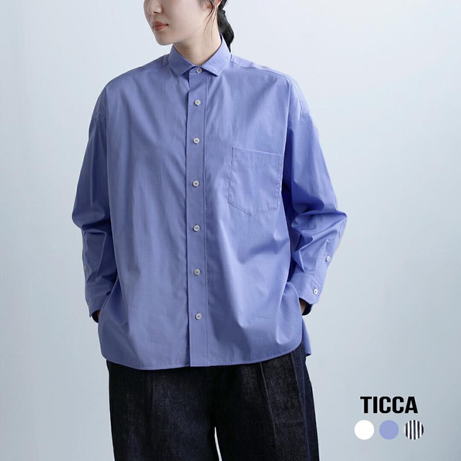 TICCA（ティッカ） コットン スクエア ビッグ シャツ tbfs-001