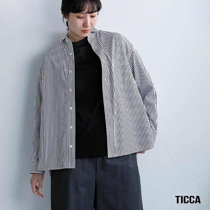TICCA（ティッカ） コットン スクエア ビッグ シャツ tbfs-001