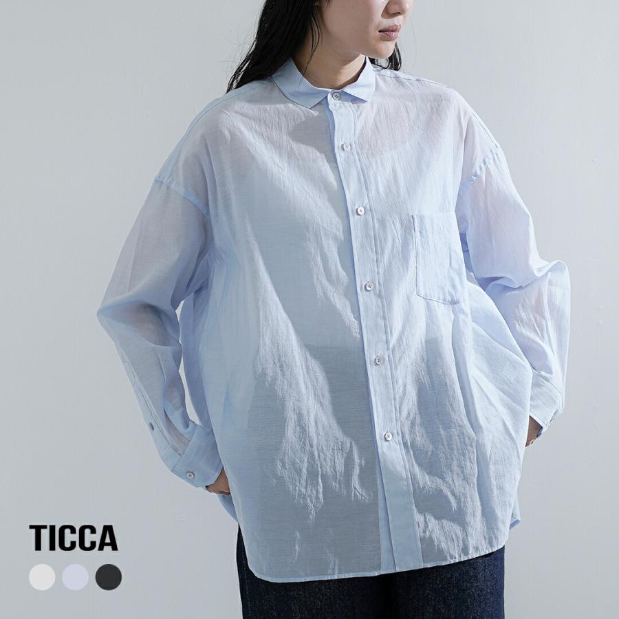 あや【TICCA ティッカ】スクエアビックプルオーバーシャツ TICCA（ティッカ） スクエア ビッグシャツ 日本製 / レディース