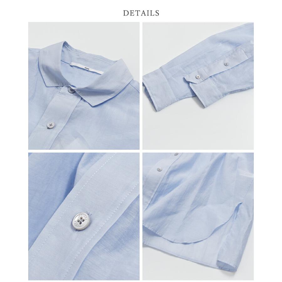 TICCA（ティッカ） コットンシルク スクエア ビッグシャツ uni tbfs