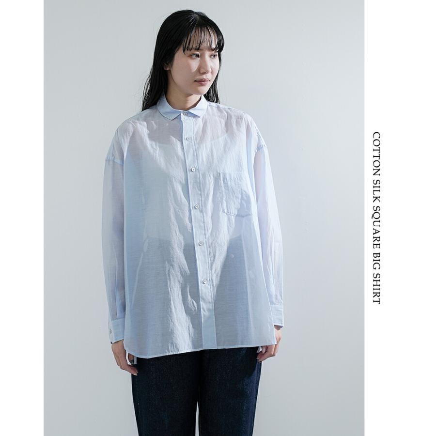 美品 TICCA ティッカ 定価2.6万 スクエアビッグシャツ ライム 24AW TICCA（ティッカ） セール【20%OFF】ティッカ コットンシルク スクエア