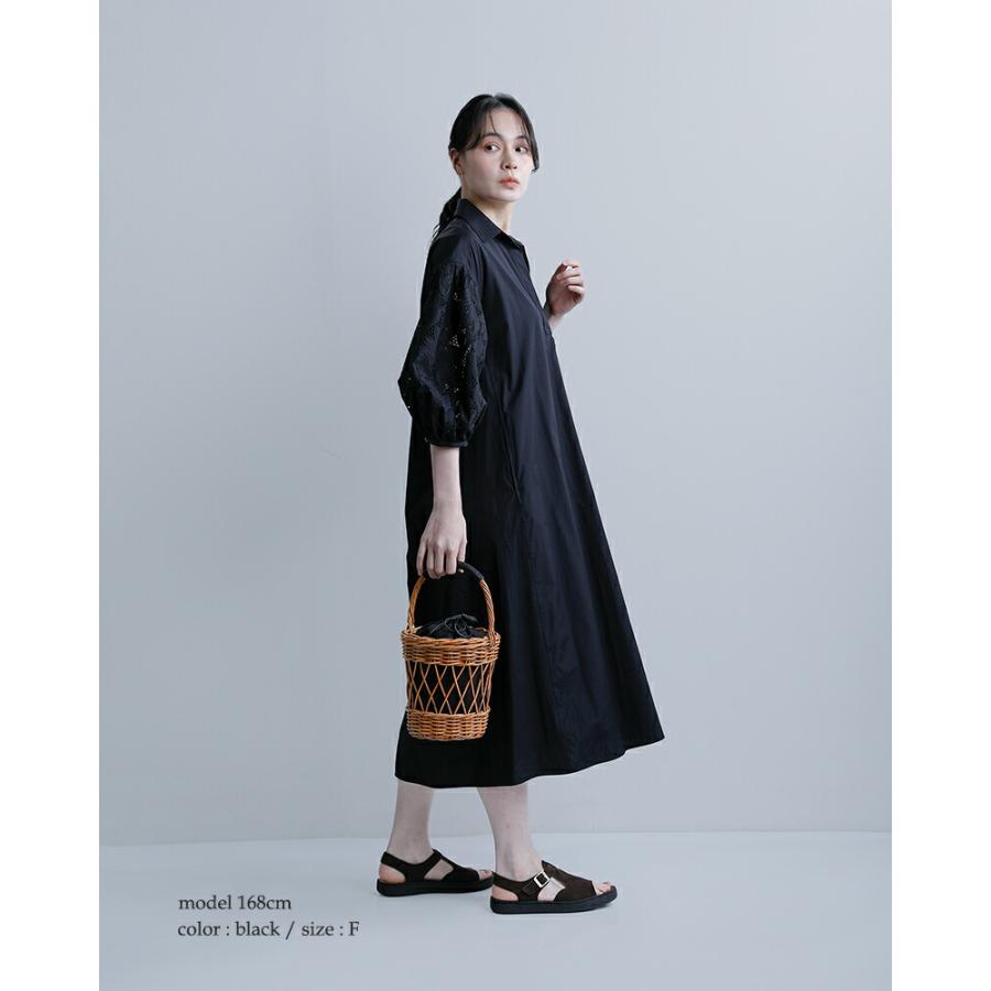 TICCA（ティッカ） コットン フラワー レース パフスリーブ ワンピース