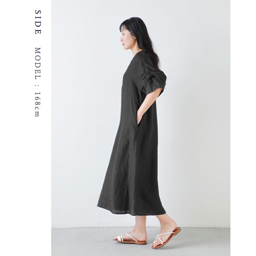 TICCA（ティッカ） リネン ツイストスリーブ ワンピース tbfs-405