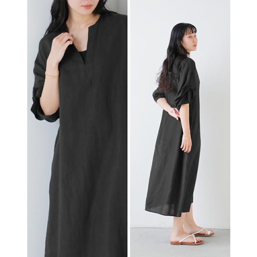 TICCA（ティッカ） リネン ツイストスリーブ ワンピース tbfs-405