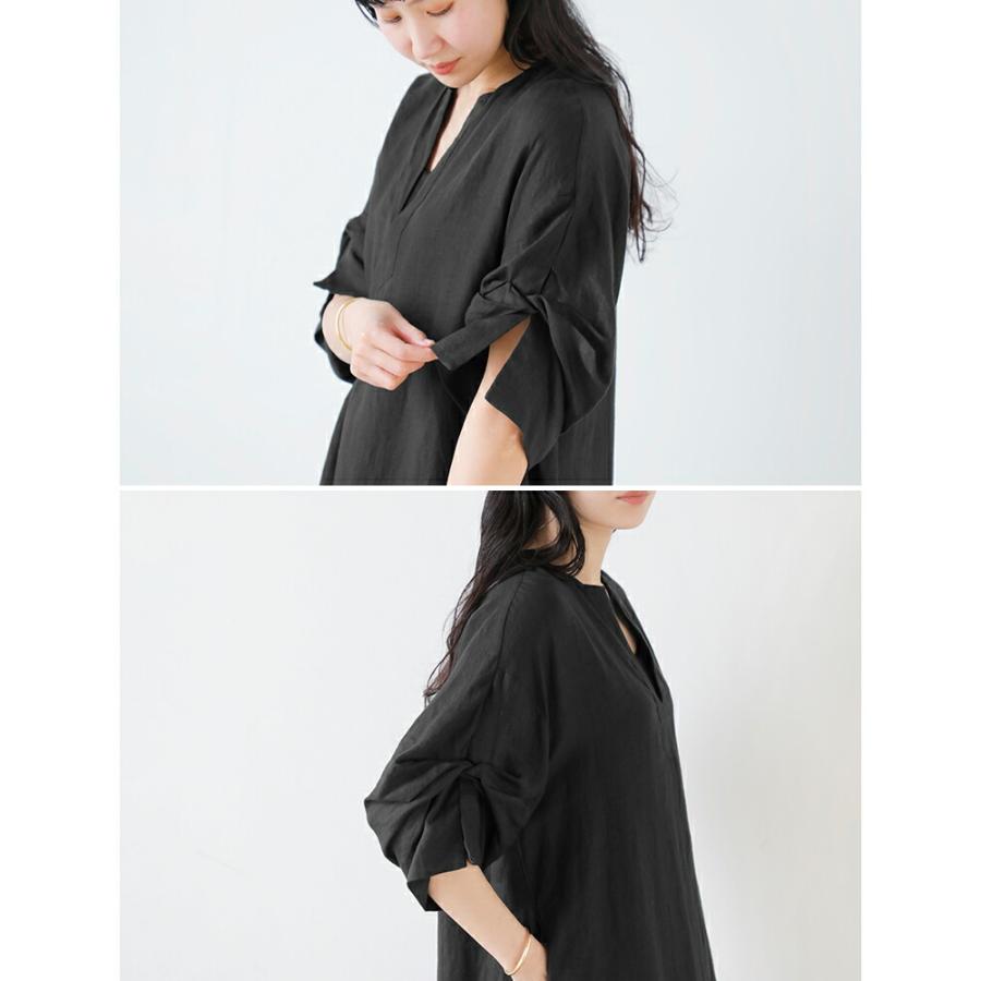 TICCA（ティッカ） リネン ツイストスリーブ ワンピース tbfs-405