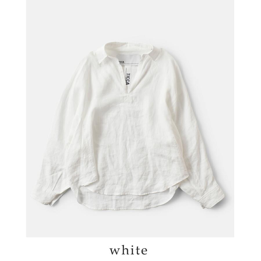 TICCA（ティッカ） リネン スキッパー シャツ tbfs-408 レディース 春