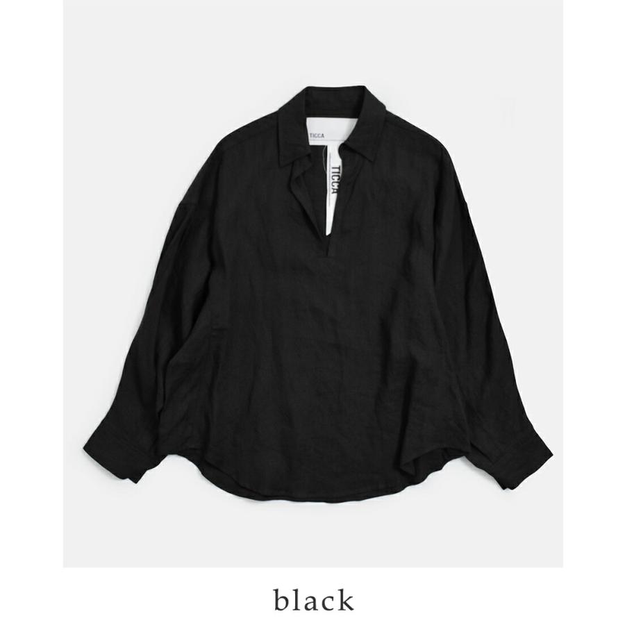 TICCA（ティッカ） リネン スキッパー シャツ tbfs-408 レディース 春
