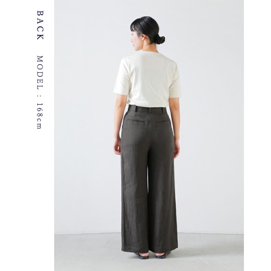TICCA（ティッカ） リネン ワイド タック パンツ tbfs-414 レディース