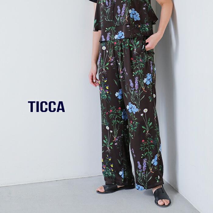 花 Funaki TICCA（ティッカ） フラワー プリント パンツ tbfs-422 レディース 春