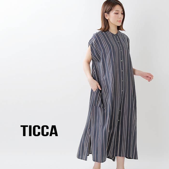 Ticca ティッカ ノーカラーフレンチスリーブワンピース Tbks 642 Tbks 642 Aranciato 通販 Yahoo ショッピング