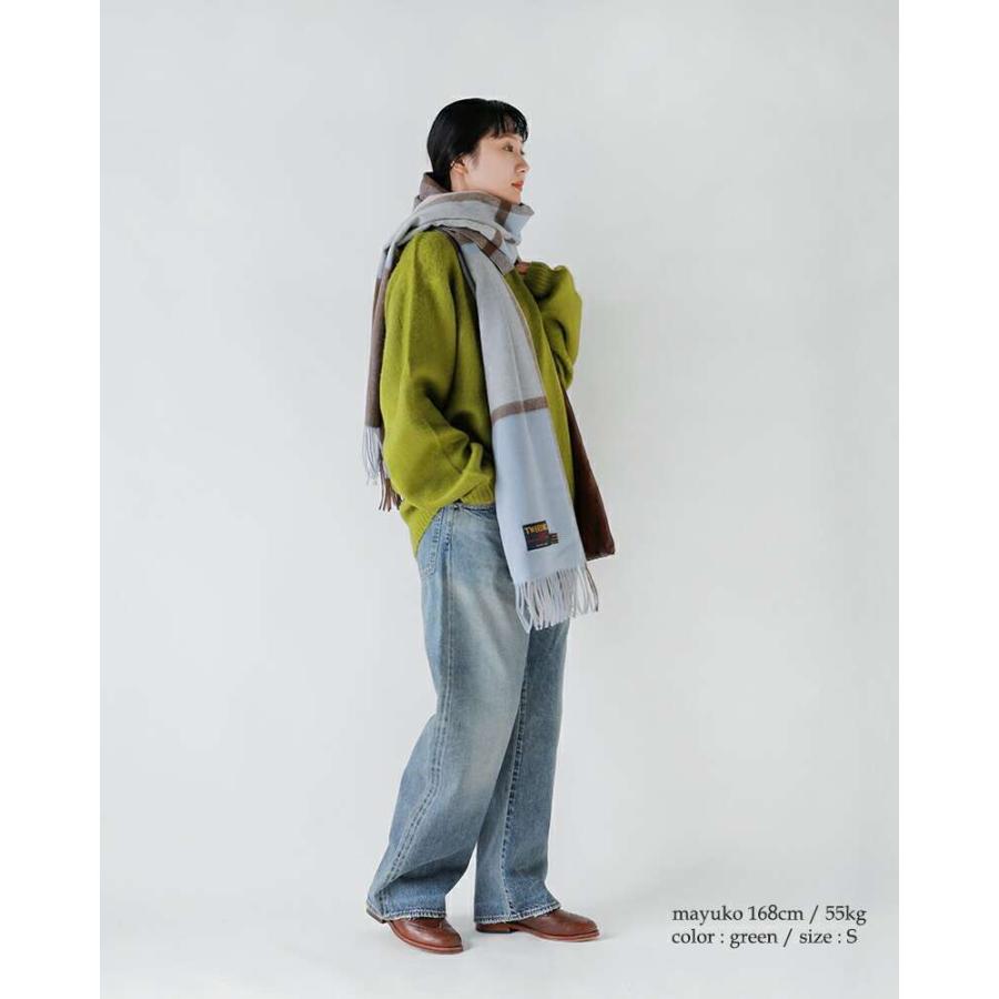 TOWNCRAFT（タウンクラフト） ソリッド シャギー カラー クルーネック