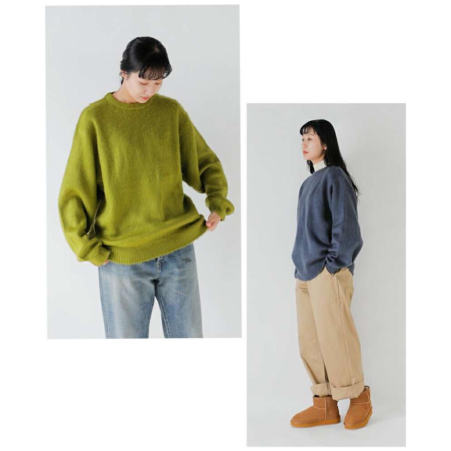 TOWNCRAFT（タウンクラフト） ソリッド シャギー カラー クルーネック