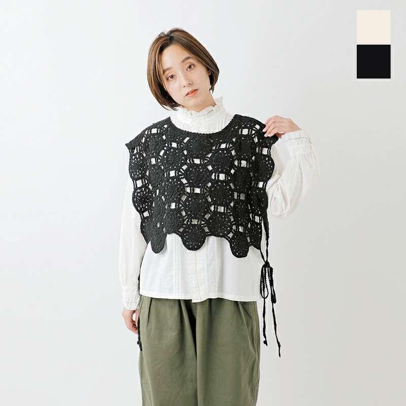 美品　tumugu ツムグ　レースベスト 楽天市場】【tumugu ツムグ】コットンラッセルレース 2WAY