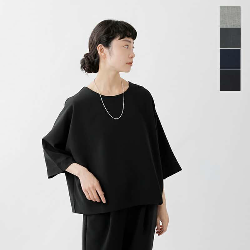 TRAVAIL MANUEL トラバイユマニュアル ダブルクロスTブラウス tm3001