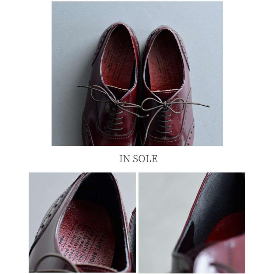 【トラベルシューズバイショセ】ウィングチップ レザー マニッシュ シューズ　38 TRAVEL SHOES by chausser トラベルシューズバイショセ ウィング