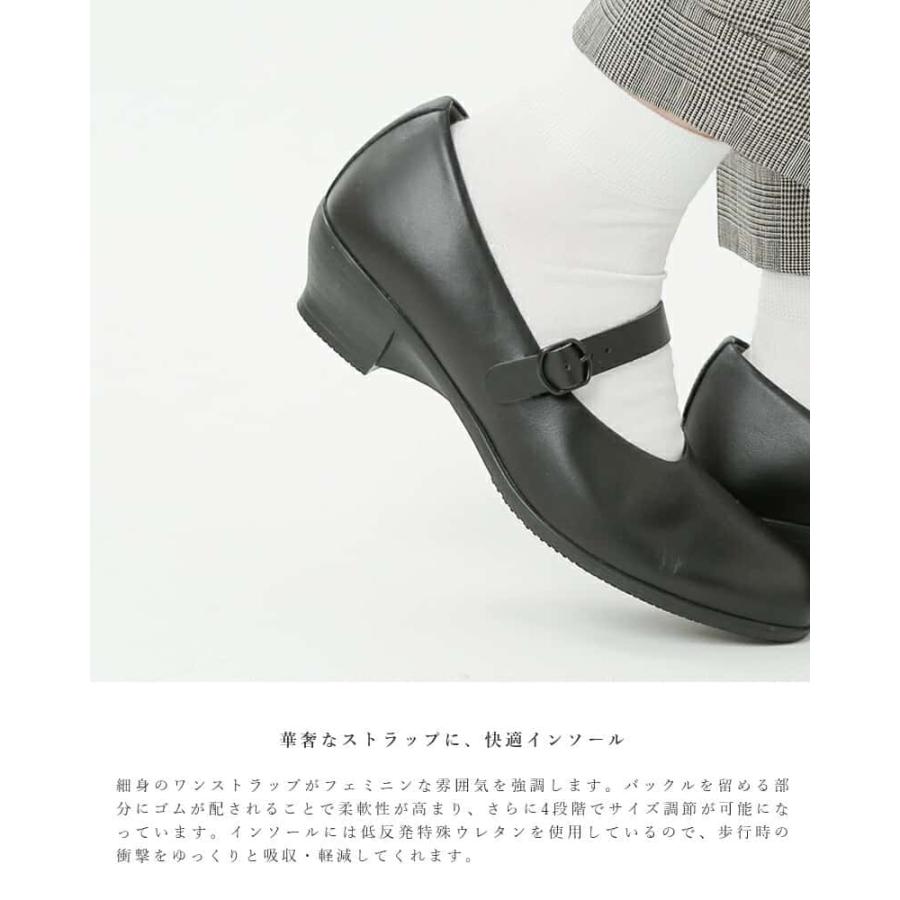 トラベルシューズバイショセ TRAVEL SHOES by chausser レザー ウエッジソール ワンストラップ シューズ tr-006 レディース_7