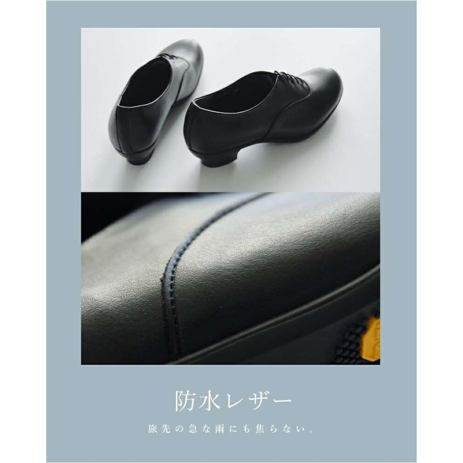 TRAVEL SHOES by chausserブラック、レザー、防水 chausser（ショセ） トラベルシューズバイショセ TRAVEL SHOES by