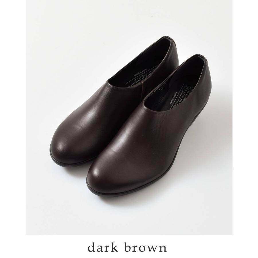 トラベルシューズ ショセ スリッポンシューズ　TR−012 ダークブラウン chausser トラベルシューズバイショセ TRAVEL SHOES by レザー