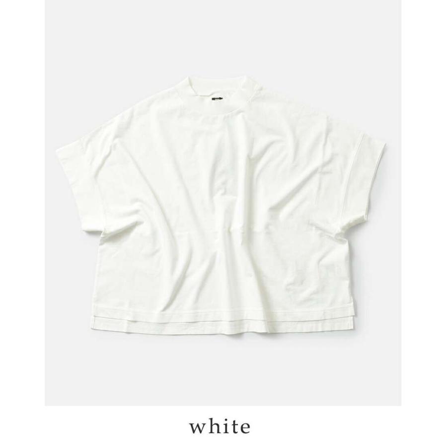 tissu ティシュ クラシック天竺 モックネック ドルマン Tシャツ