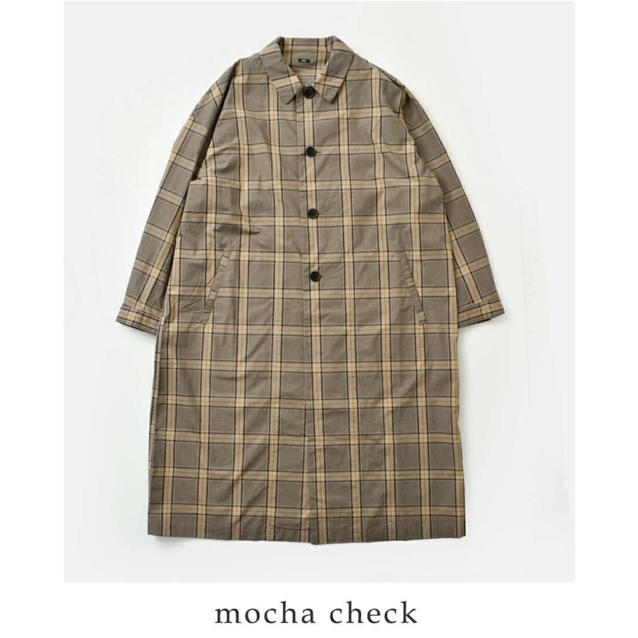 tissu ティシュ ツイル グレンチェック ステンカラーコート ts253co091-rf 2025aw新作 レディース ☆☆ クーポン対象 aranciato セール【30%OFF】ティシュ tissu ツイル グレンチェック