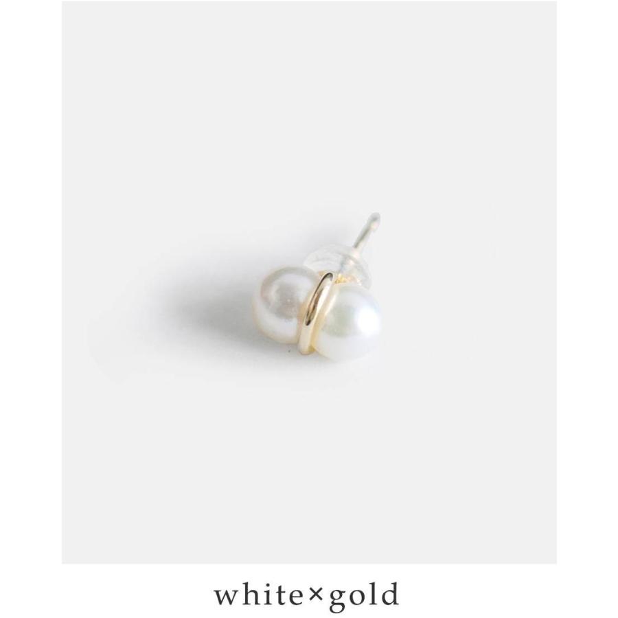 januka ヤヌカ ツインパールピアス 片耳 Twin pearl pierced earring 1