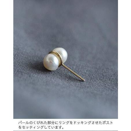 januka ヤヌカ ツインパールピアス 片耳 Twin pearl pierced earring 1