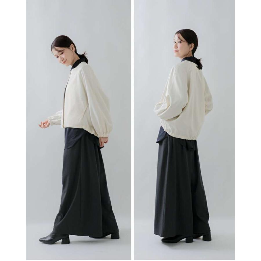 DONEEYU ドニーユ  サテン ジップ ノーカラー ブルゾン u-2252-fn 2025aw新作 レディース ☆☆ クーポン対象 DONEEYU（ドニーユ） セール【40%OFF】ドニーユ サテン ジップ ノー