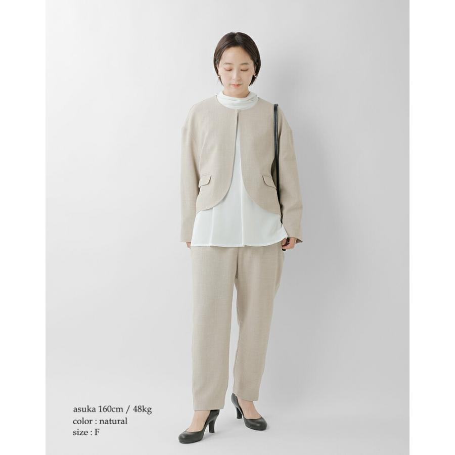★お値下げ中★ 【UN CINQ アンサンク】ノーカラージャケット 楽天市場】un cinq アンサンク クレープ ノーカラー ジャケット u26-10