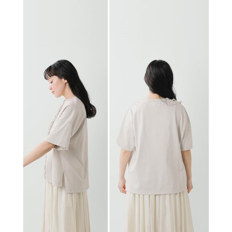 ユニヴァーサルセブン universal seven  コットン クラシック天竺 フリル Tシャツ us251ct023  春夏 レディース 2026ss新作の画像