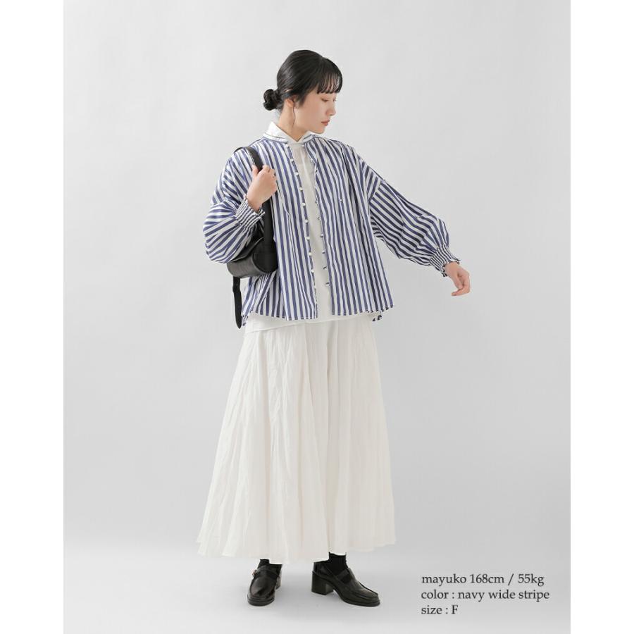 ユニヴァーサルティシュ universal tissu ナチュラルタイプライター フレンチリネン シャーリング ブラウス ut241bl045-ut244bl022 春夏 2026ss新作の画像