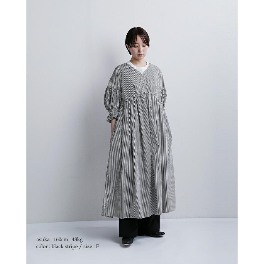 UNIVERSAL TISSU ギャザーブラウス コットン/リネン/ウール混 UNIVERSAL TISSU｜ユニヴァーサルティシュ｜トリプルワッシャー リネン