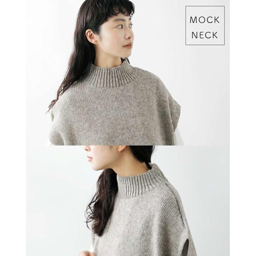 ユティリテ utilite ペルーハイランドウール モックネック ベスト