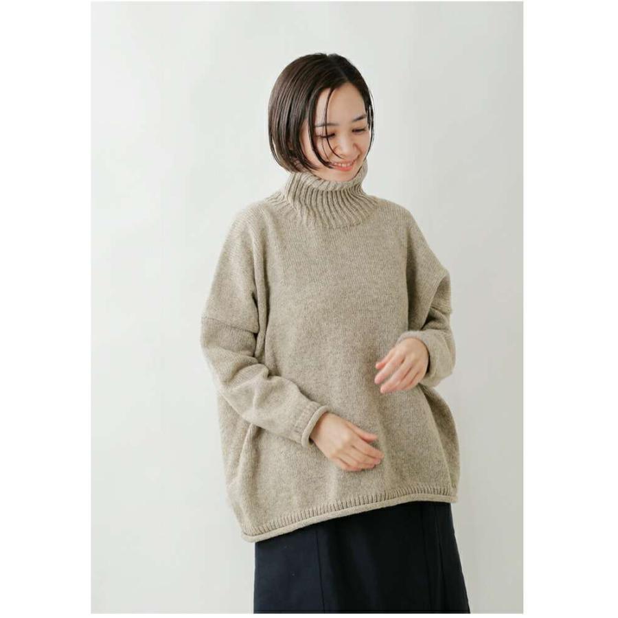 utilite ペルーハイランドウール タートルネックニット F アイボリー ユティリテ utilite ペルーハイランドウール タートルネック