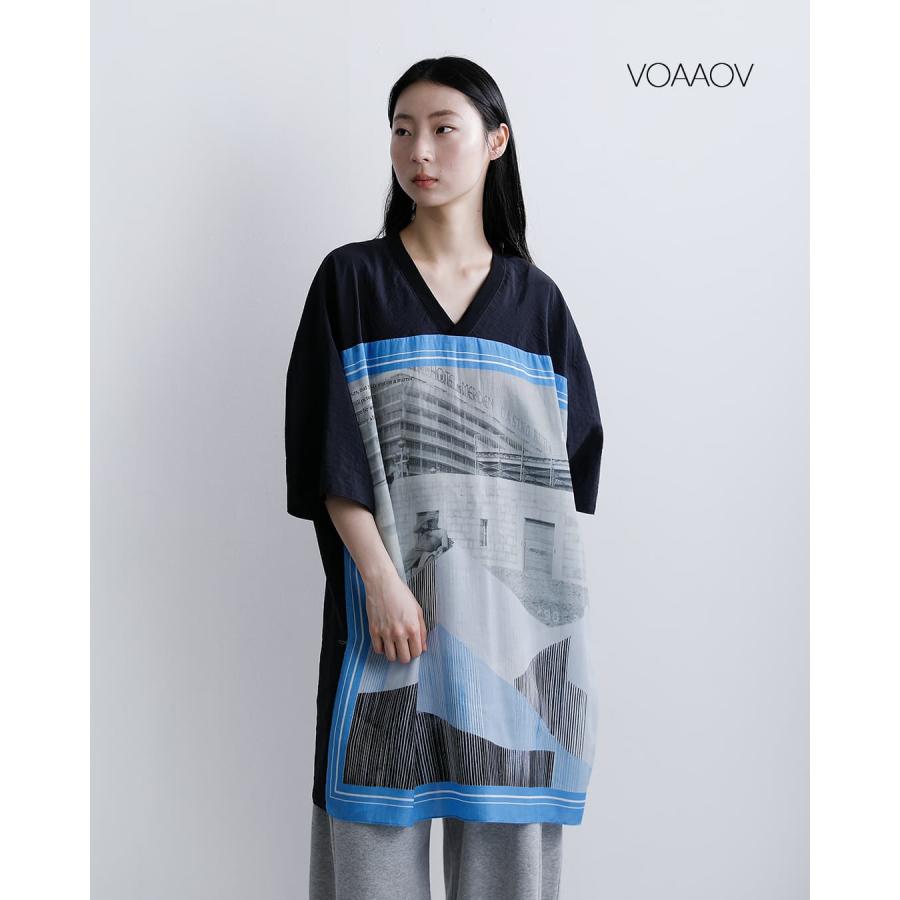 ヴォアーブ VOAAOV Vネック 半袖 プリント Tシャツ GHOST OF A MOMENT votp-p112 ユニセックス 春夏 2026ss新作の画像