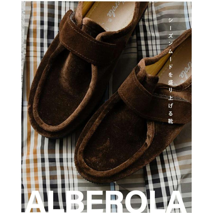 完売品　Alberola アルベローラ ベロア ベロクロモックシューズ ALBEROLA（アルベローラ） ALBEROLA aranciato別注 ベロア ベルクロ