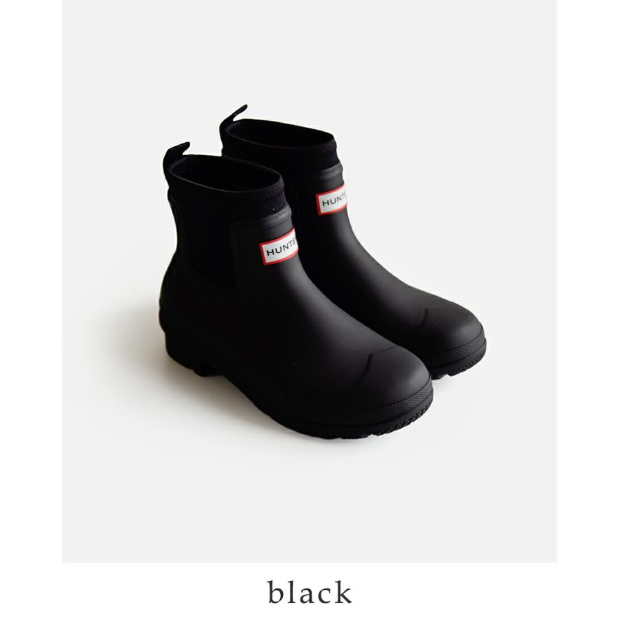 【美品】HUNTER ブラック チェルシーブーツEU４２/日本26.５㌢〜２７㌢ レディース オリジナル リファインド チェルシーブーツ - ブラック
